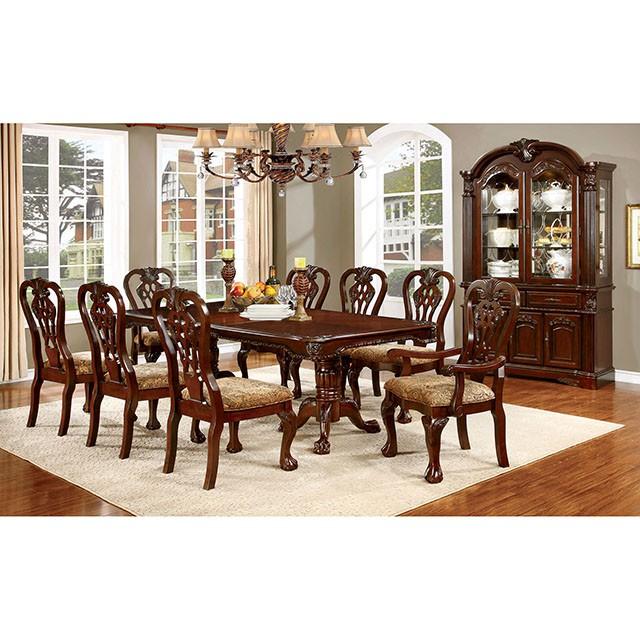 ELANA Brown Cherry Dining Table w/ 18" Butterfly Leaf image