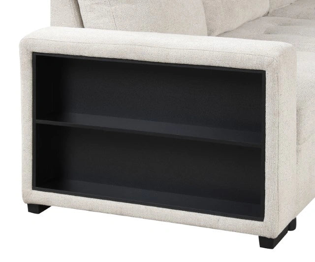 Stockwell Sleeper Sofa Sectional Beige