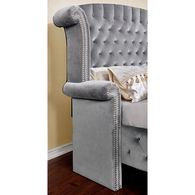 Alzir Gray & Black Queen & E.King Bed