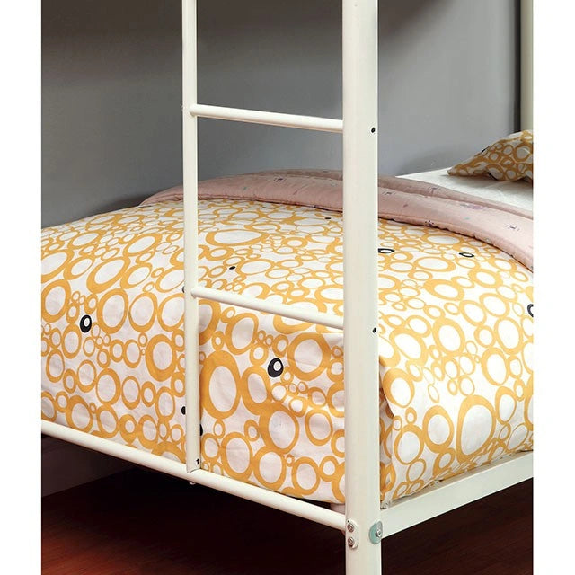 Rainbow Twin/Twin Bunk Bed Black, Silver, & White