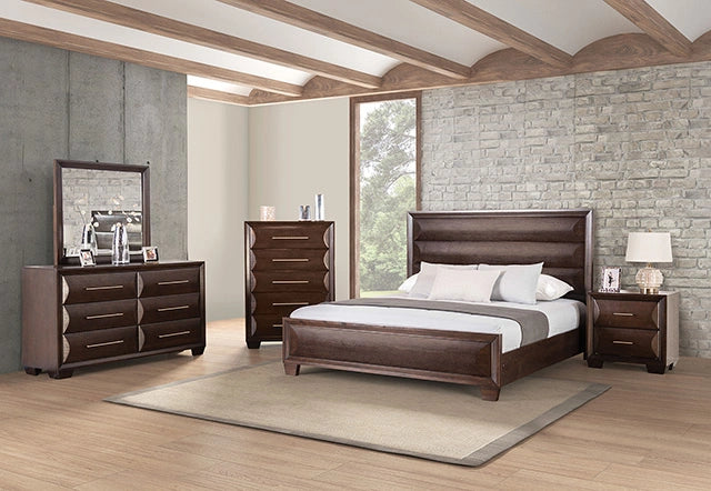 Chemnitz Bed Espresso & White