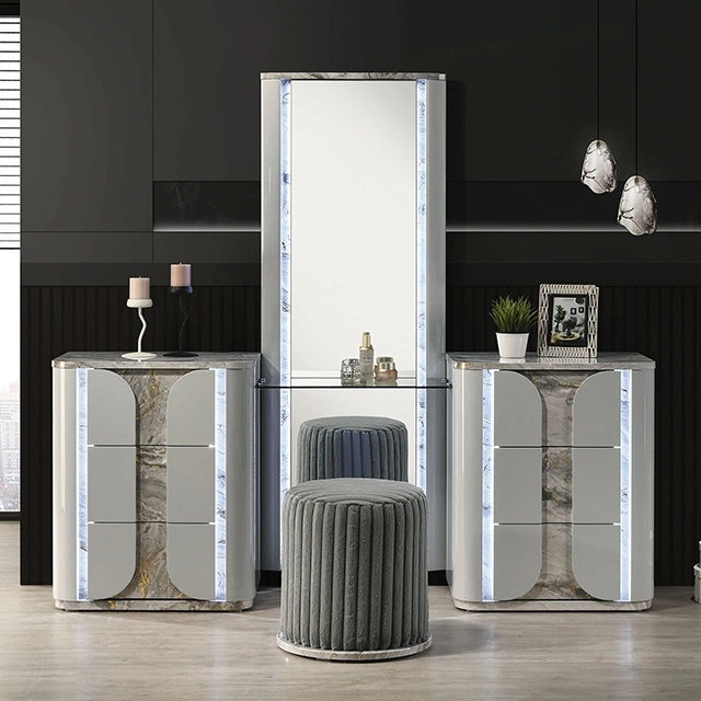 Cleburne Vanity Set w/ Stool