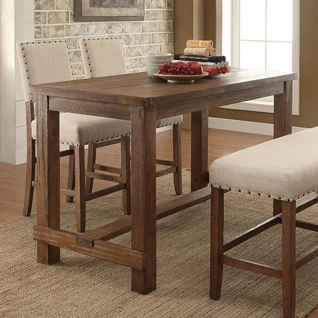 Sania 5 Pc Counter Ht Table Set Oak