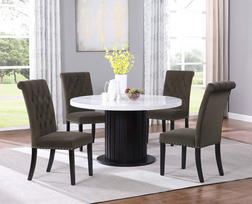 Sherry Rectangular Marble Top Dining Table set