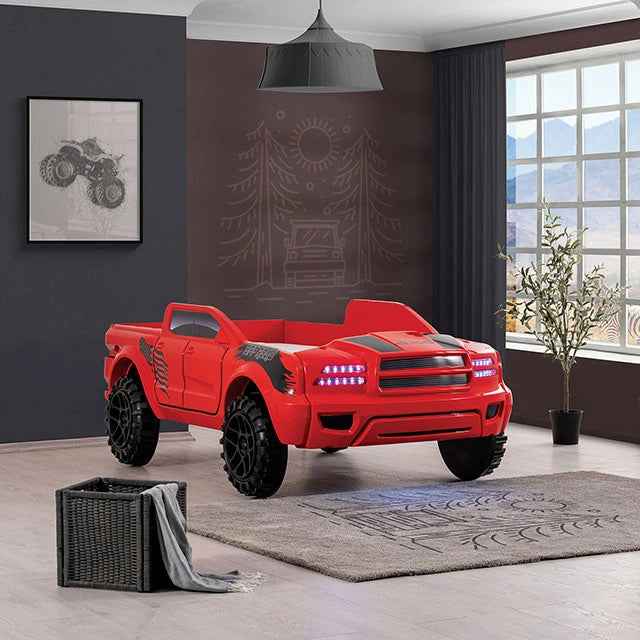 Roverton Bed Red & Grey