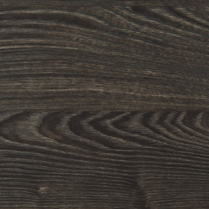 Edgerton Round Wood Top Bar Table Dark Oak and Chrome