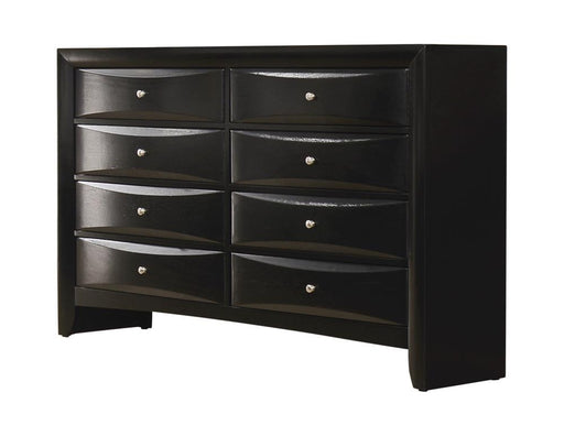 Briana Rectangular 8-drawer Dresser Black image