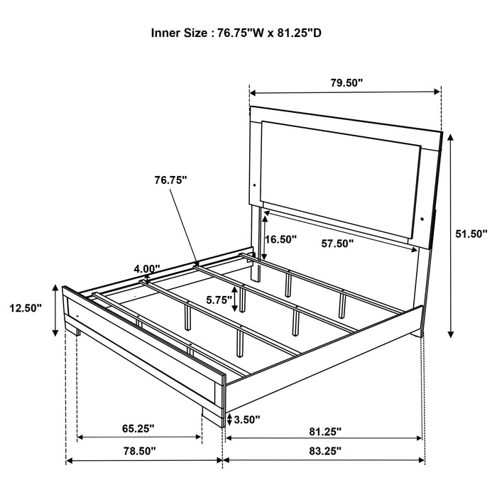 Hyland Panel Bed with LED Lighting
