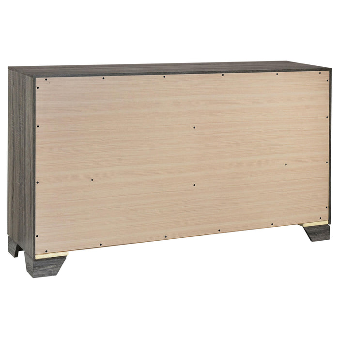 Wright California King Bedroom Set Brown Oak