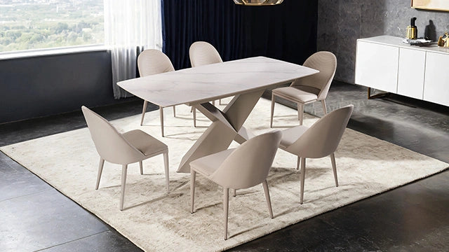Lenvik 7 Pc Dining Table Set Brown