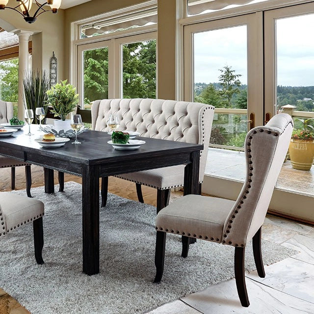Sania 9 Pc Dining Table Set Beige