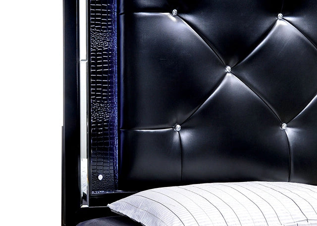 Bellagrand Bed Oak, Silver & Black
