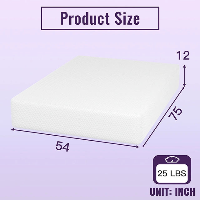 Nasturtium 12" Full Bamboo Charcoal Infused Memory Foam