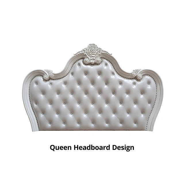 Ventresca 4 & 5 Piece Queen Bedroom Set White & Chrome