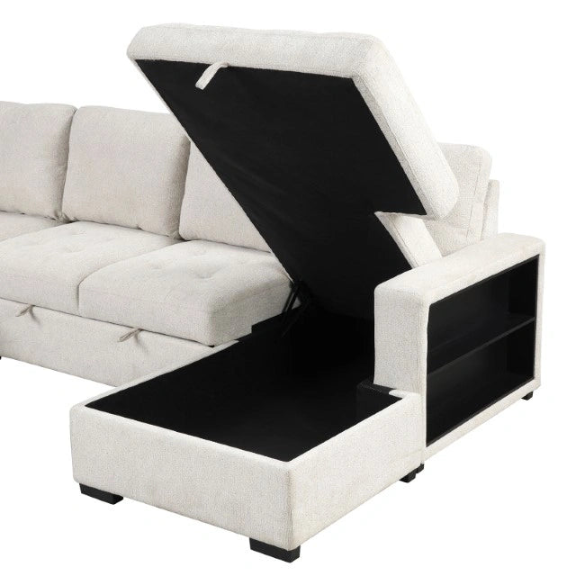 Stockwell Sleeper Sofa Sectional Beige