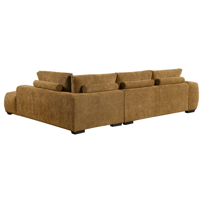 Camacho Upholstered Chaise Sectional Sofa Amber
