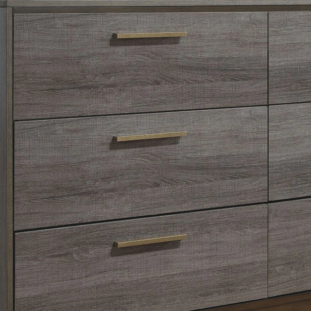 MANVEL Two-Tone Antique Gray Dresser