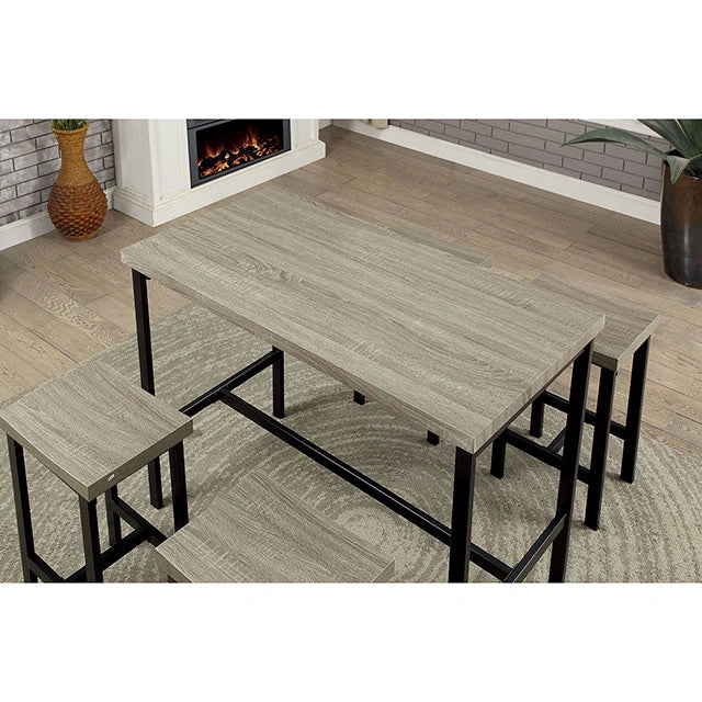 Vilvoorde 5 Pc. Counter Ht. Table Set Gray