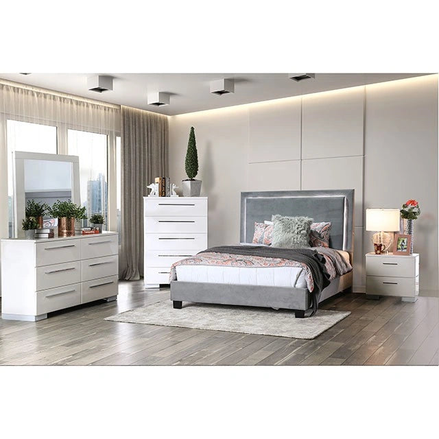 Erglow E.King Bed, Gray