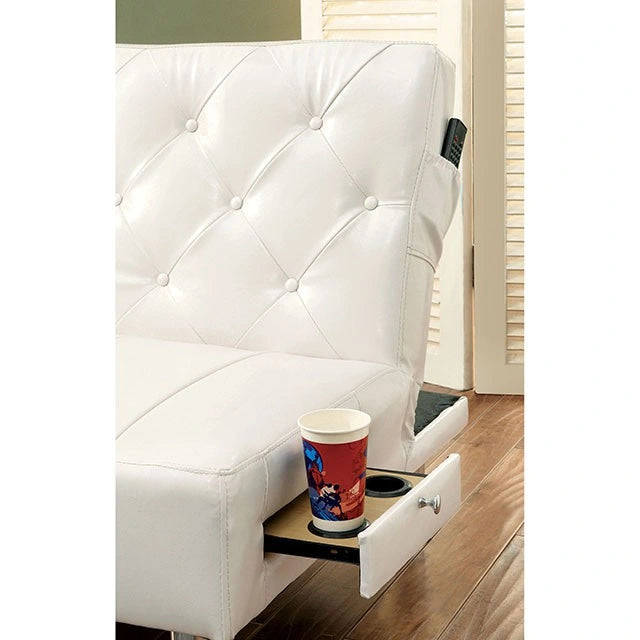 Farel Futon Sofa Red & White