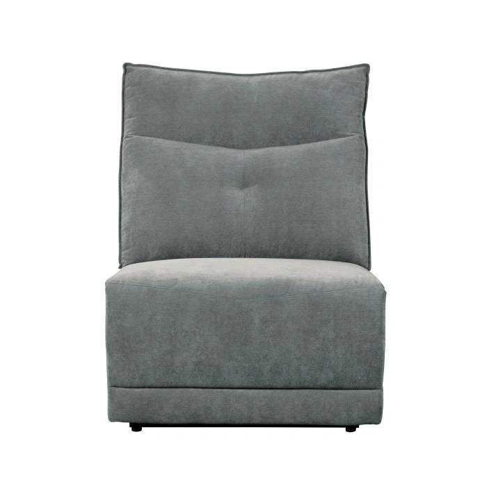 Tesoro Armless Chair in Dark Gray 9509DG-AC