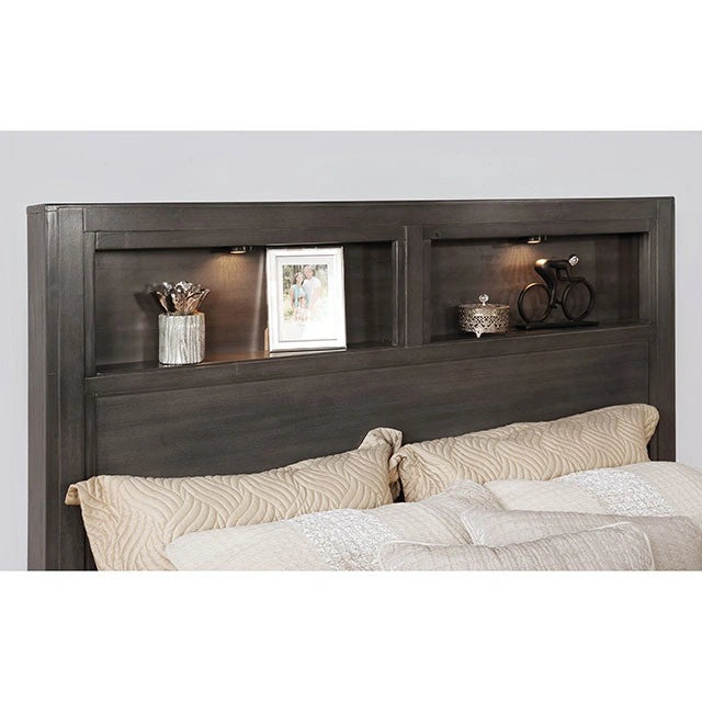 KARLA Cal.King, E.King & Queen Bed, Gray & White