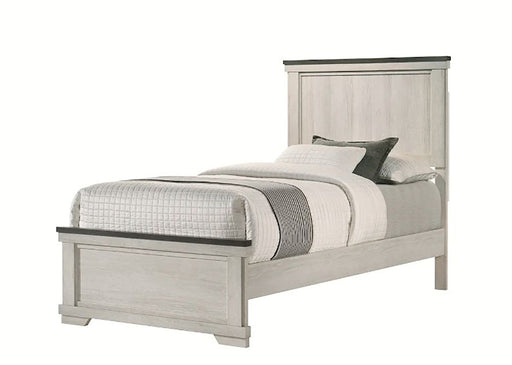 Crown Mark Furniture Leighton Twin Panel Bed in White B8180-T image