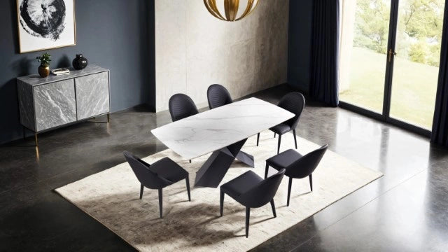 Lenvik 7 Pc Dining Table Set Black