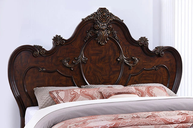 Roselli E.King & Queen Bed White & Chrome