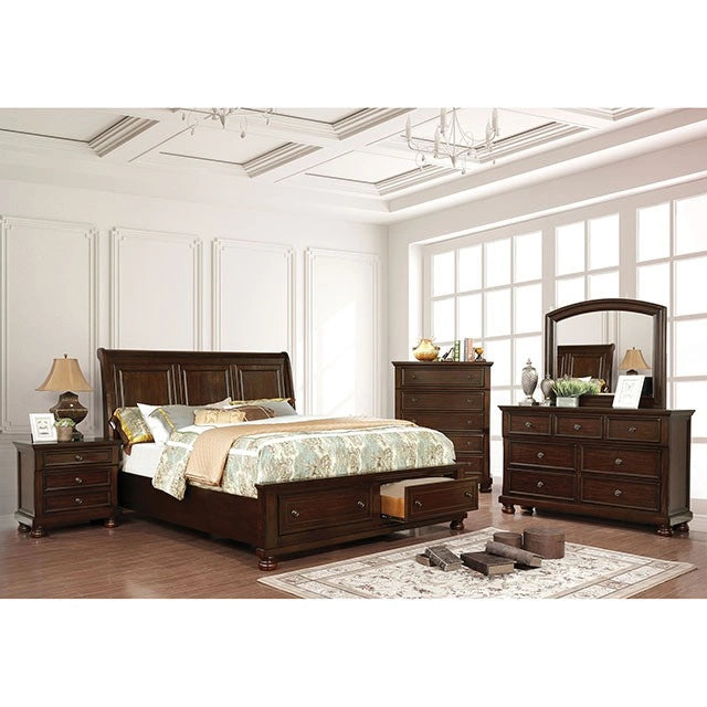 Castor Bed Black, Chrome, & White