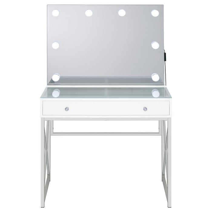Eliza Makeup Vanity Table with LED Mirror and Stool