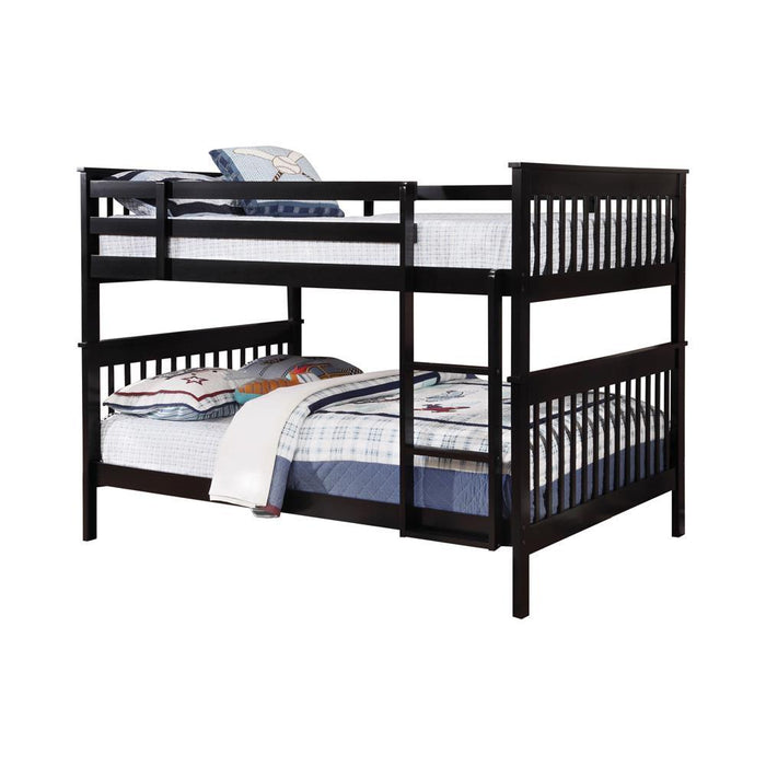 Chapman Traditional Black Full-over-Full Bunk Bed