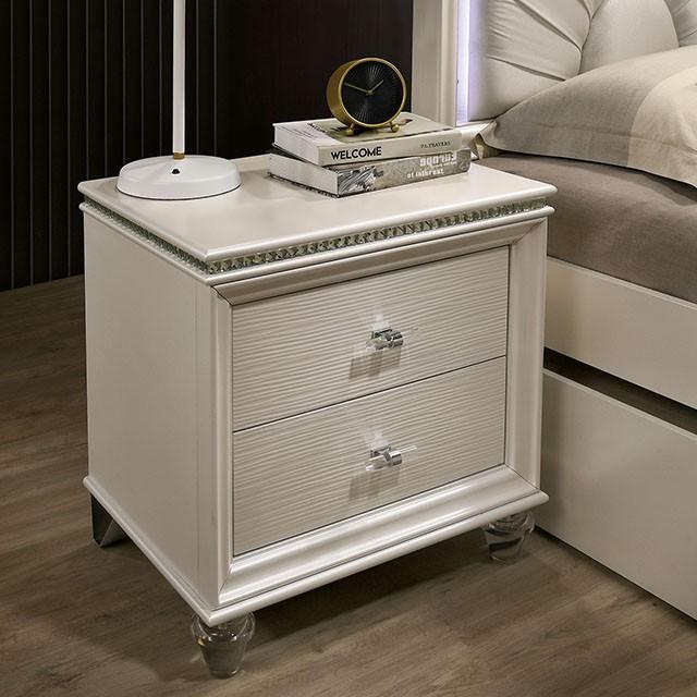 ALLIE Night Stand Beige & Rose Gold