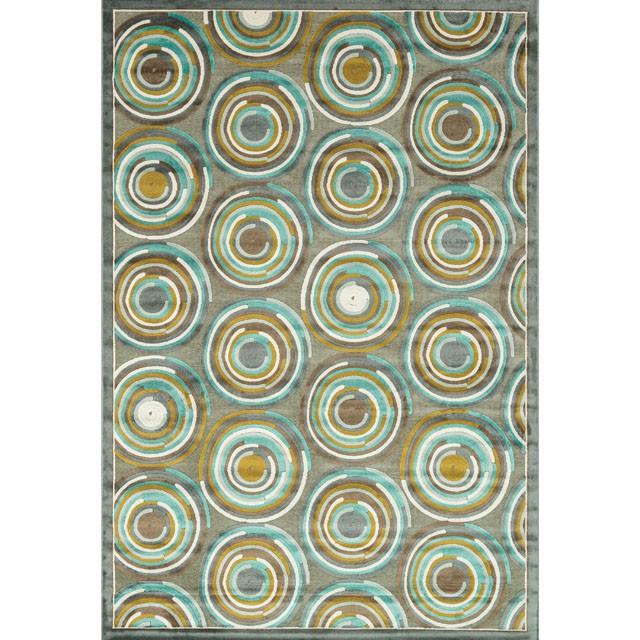 Atlas Area Rug Gray Solid Wood