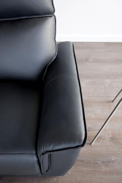 Bienne Sofa Manual Recliner White & Black