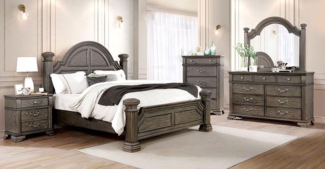 PAMPHILOS Cal.King Bed, Gray