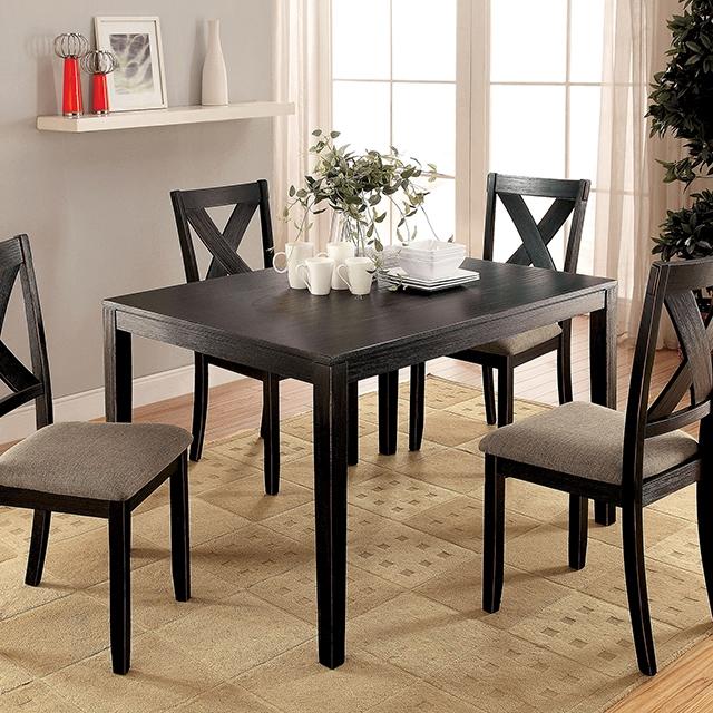 GLENHAM Brushed Black/Gray 5 Pc. Dining Table Set