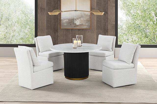 Varde 5 Pc Dining Table Set Black