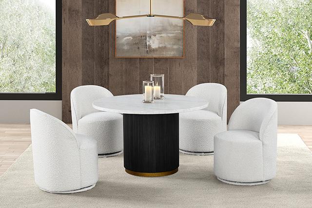 Varde 5 Pc Dining Table Set Black