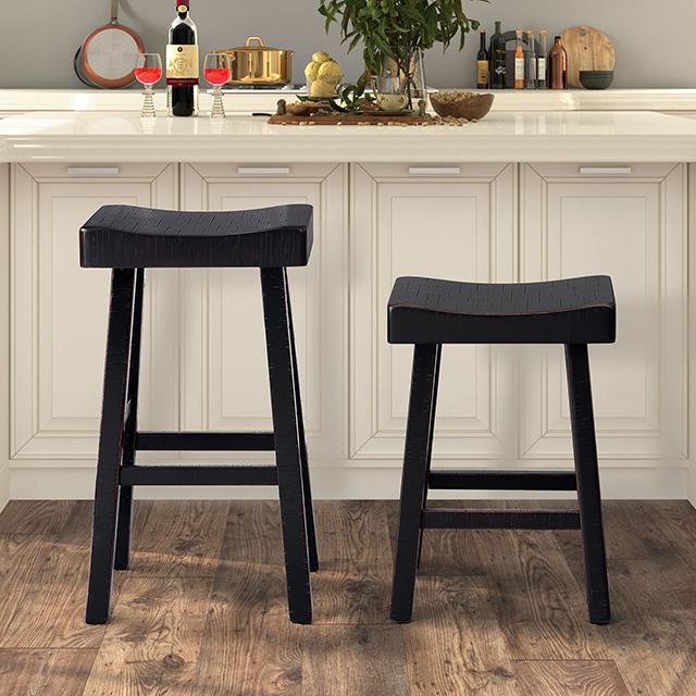 Biasca 24" Stool (2/CTN) White, Brown, & Black
