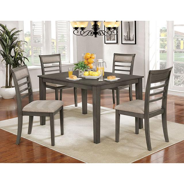 Fafnir Weathered Gray/Beige 6 Pc. Dining Table Set w/ Bench
