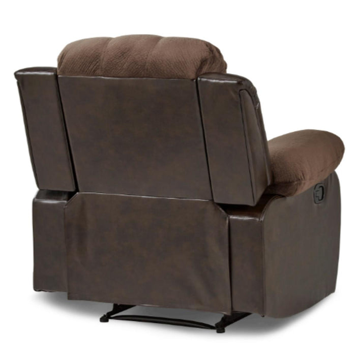 Homelegance Furniture Granley Reclining Chair in Chocolate 9700FCP-1