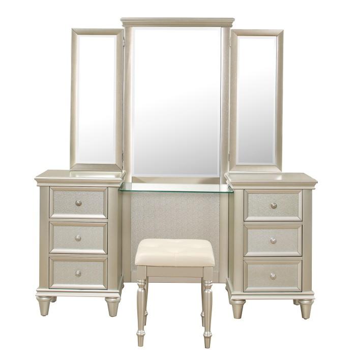 Homelegance Celandine Vanity Dresser with Mirror in Silver 1928-15* image