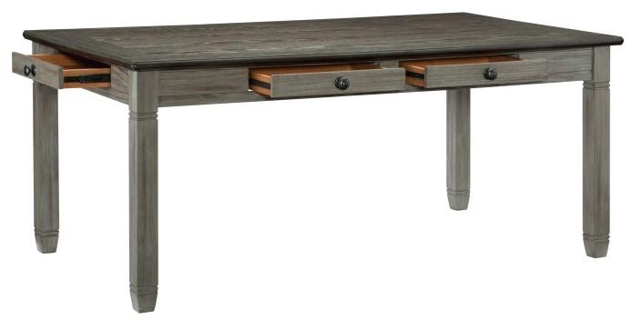 Granby Dining Table in Coffee and Antique Gray 5627GY-72