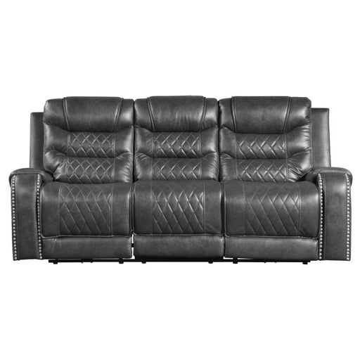 Putnam Double Reclining Sofa with Drop-Down in Gray 9405GY-3 image