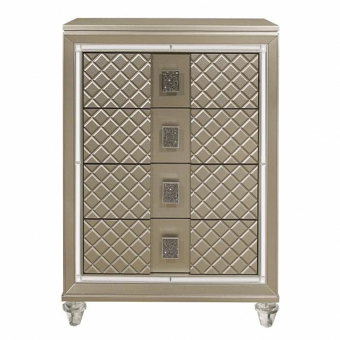 Youth Loudon 4 Drawer Chest in Champagne Metallic B1515-9 image