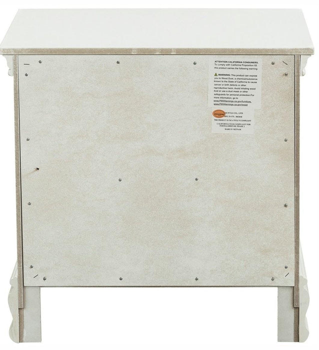 Lucida 2 Drawer Nightstand in White 2039W-4