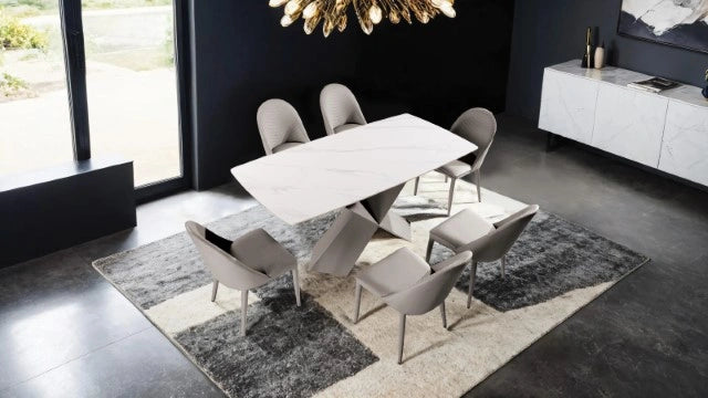 Lenvik 7 Pc Dining Table Set Brown