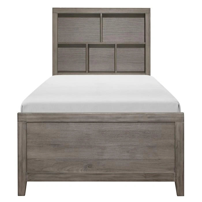 Woodrow Twin Platform Bed in Gray 2042NBT-1*