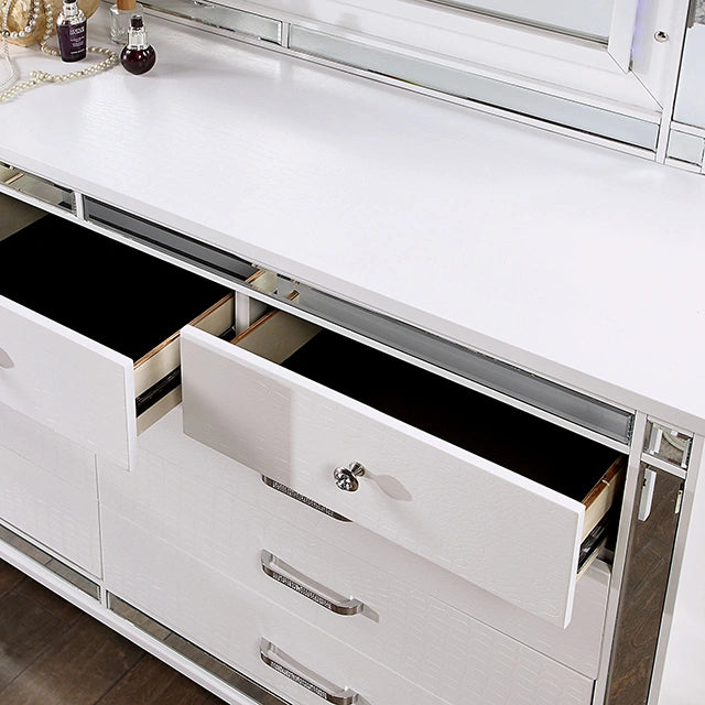 Brachium Bed White & Silver